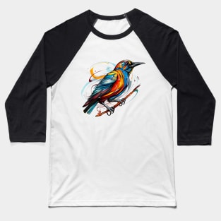 bird with pop art style Baseball T-Shirt